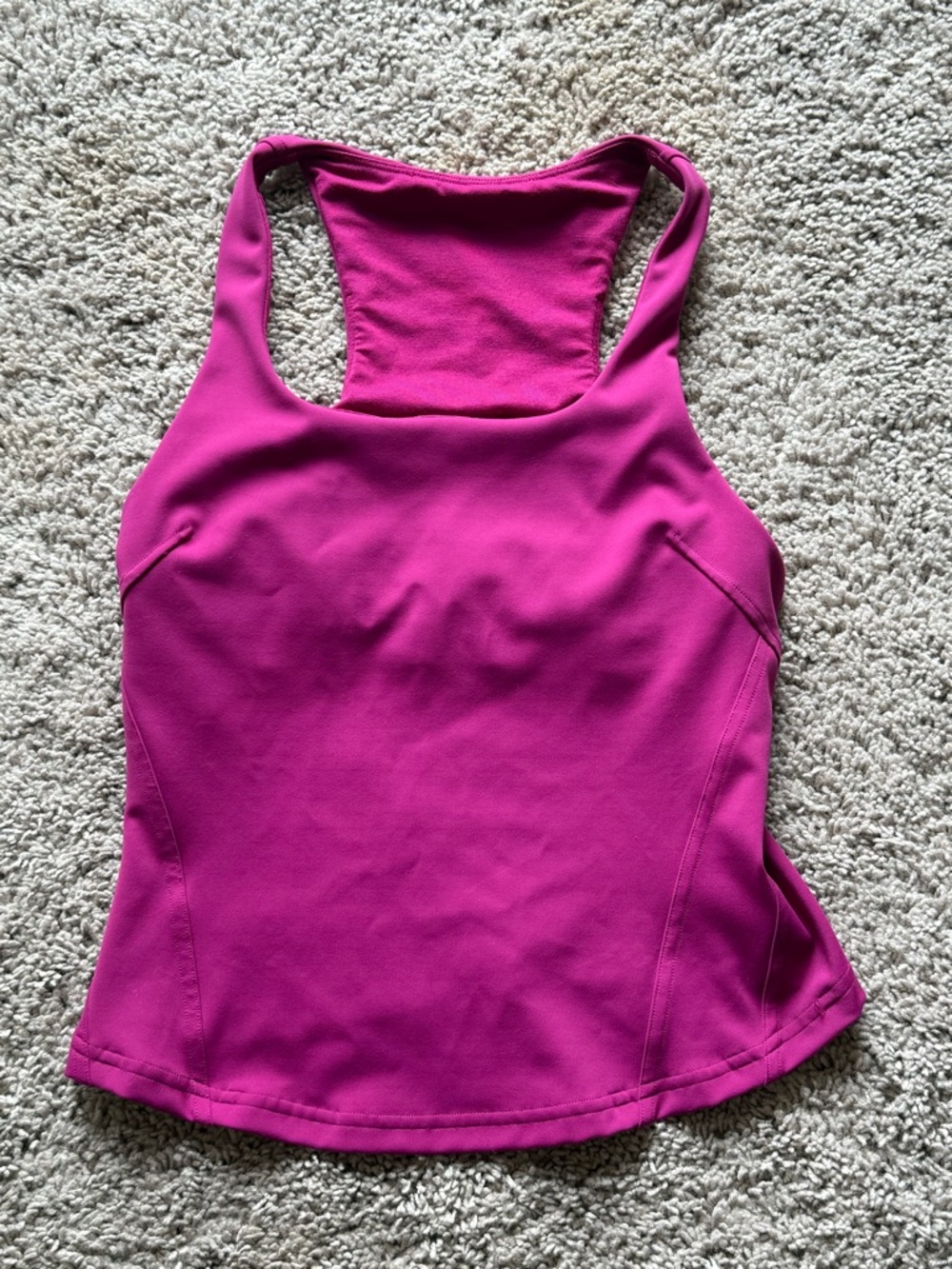 Lululemon square neck tank pink size 6.